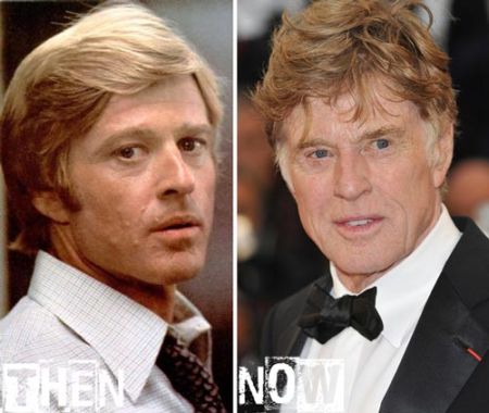 Robert Redford then and now